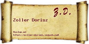 Zoller Dorisz névjegykártya